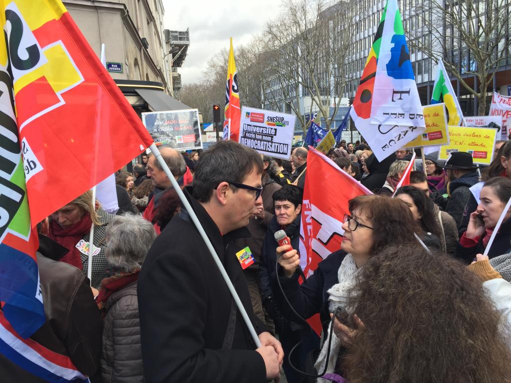 Manifestation parisienne du 1er février 2018 CC-BY-SA SNESUP-FSU