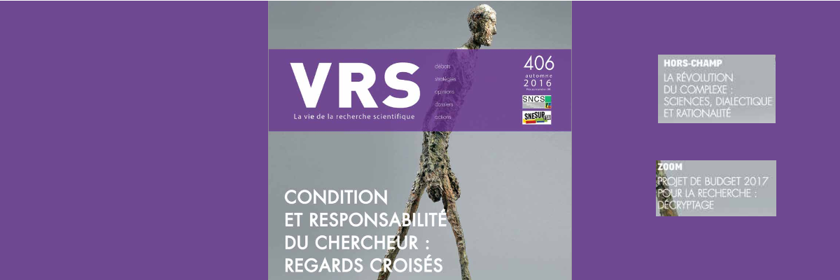 VRS n° 406, automne 2016